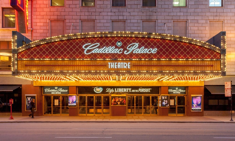 Cadillac Palace Theater marquee